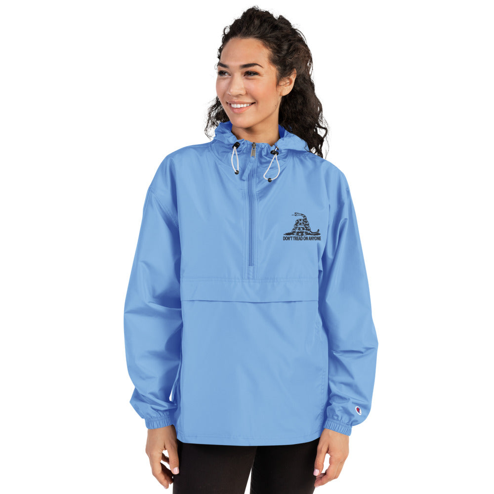 Don't tread on Anyone Embroidered Champion Packable Jacket - Concordia Style Boutique