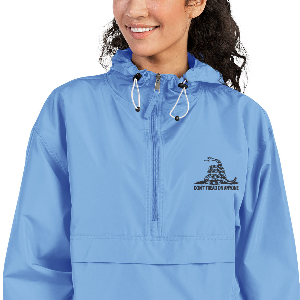 Don't tread on Anyone Embroidered Champion Packable Jacket - Concordia Style Boutique