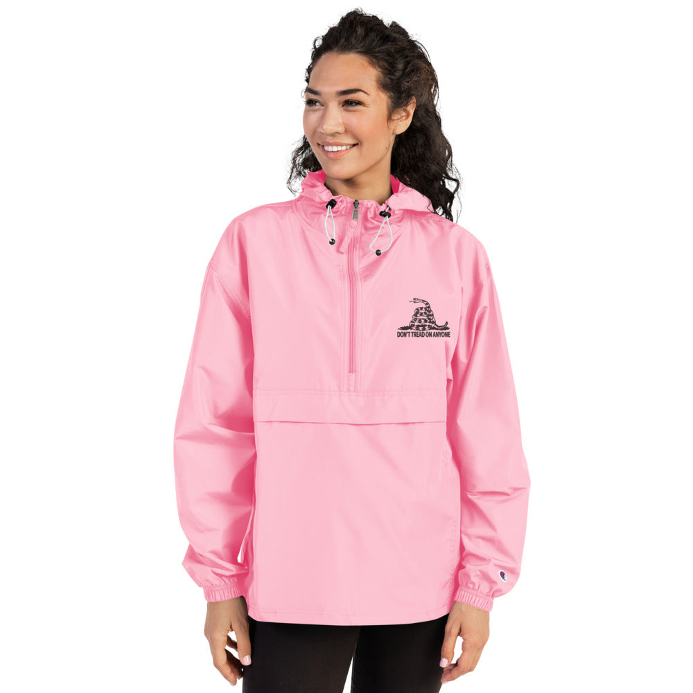 Don't tread on Anyone Embroidered Champion Packable Jacket - Concordia Style Boutique