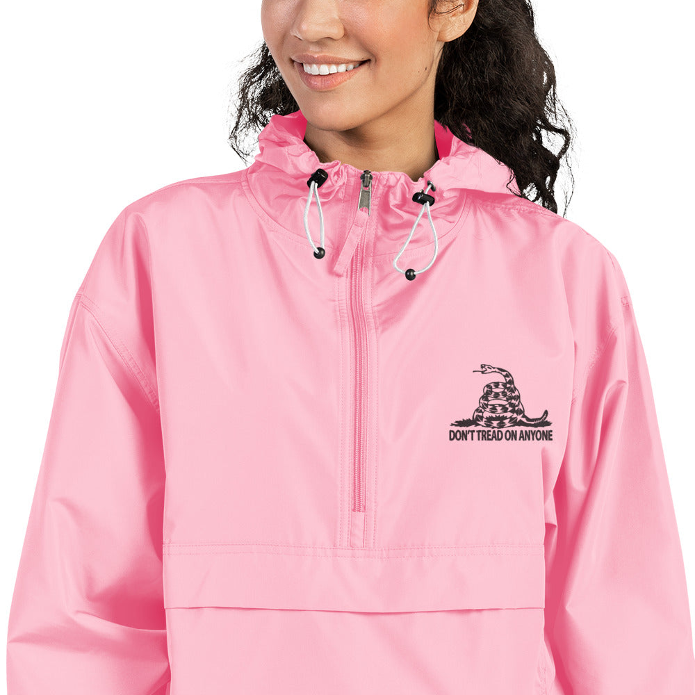 Don't tread on Anyone Embroidered Champion Packable Jacket - Concordia Style Boutique