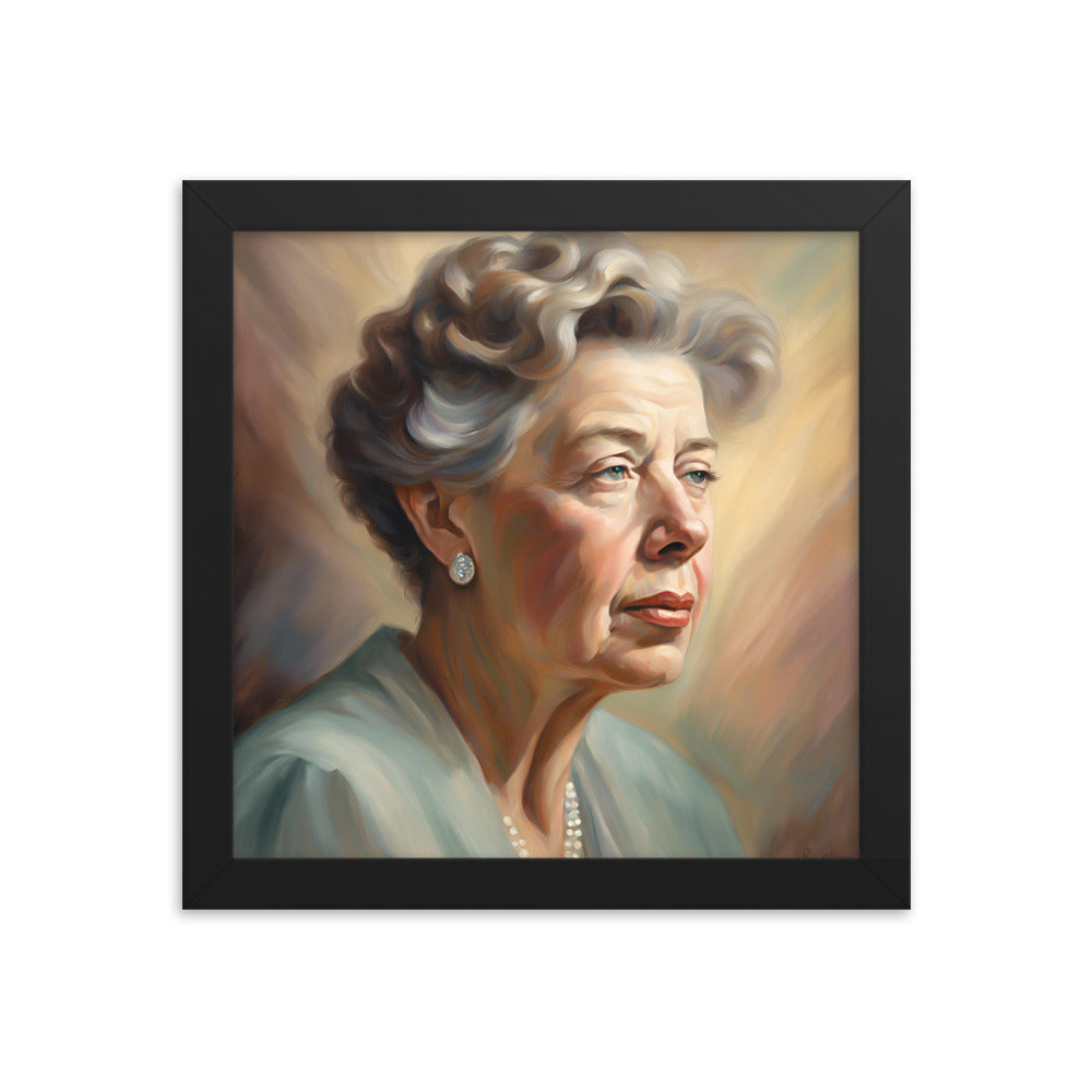 Eleanor Roosevelt Portrait on Matte Paper Framed Poster - Concordia Style Boutique