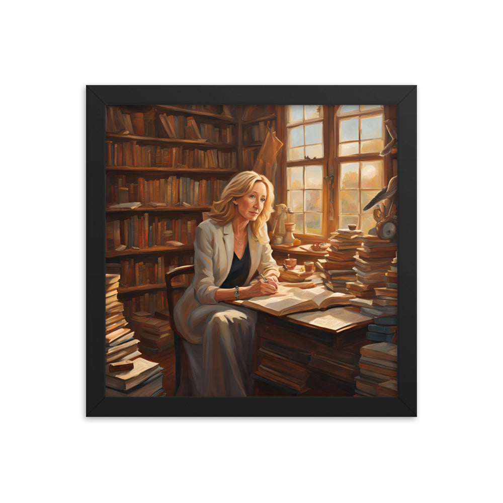 J. K. Rowling Portrait on Matte Paper Framed Poster - Concordia Style Boutique