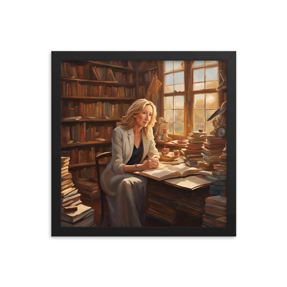 J. K. Rowling Portrait on Matte Paper Framed Poster - Concordia Style Boutique