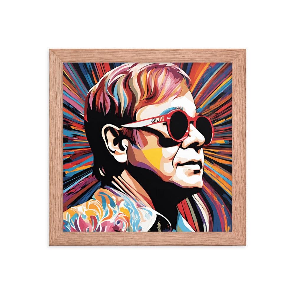 Elton John Portrait on Matte Paper Framed Poster - Concordia Style Boutique