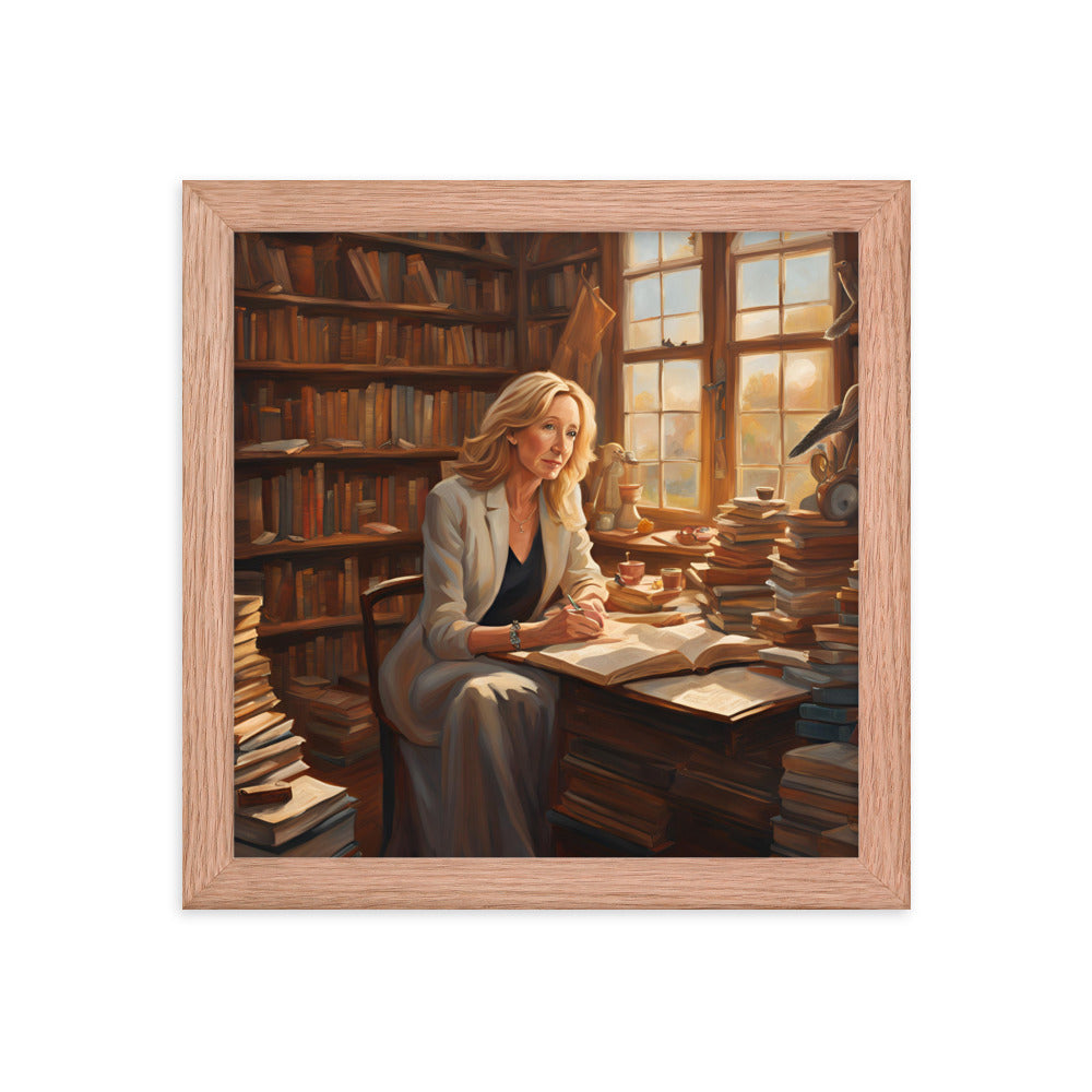 J. K. Rowling Portrait on Matte Paper Framed Poster - Concordia Style Boutique