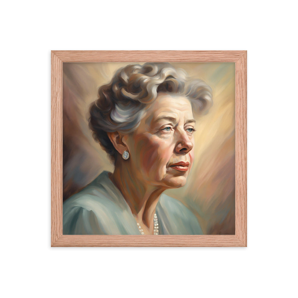 Eleanor Roosevelt Portrait on Matte Paper Framed Poster - Concordia Style Boutique