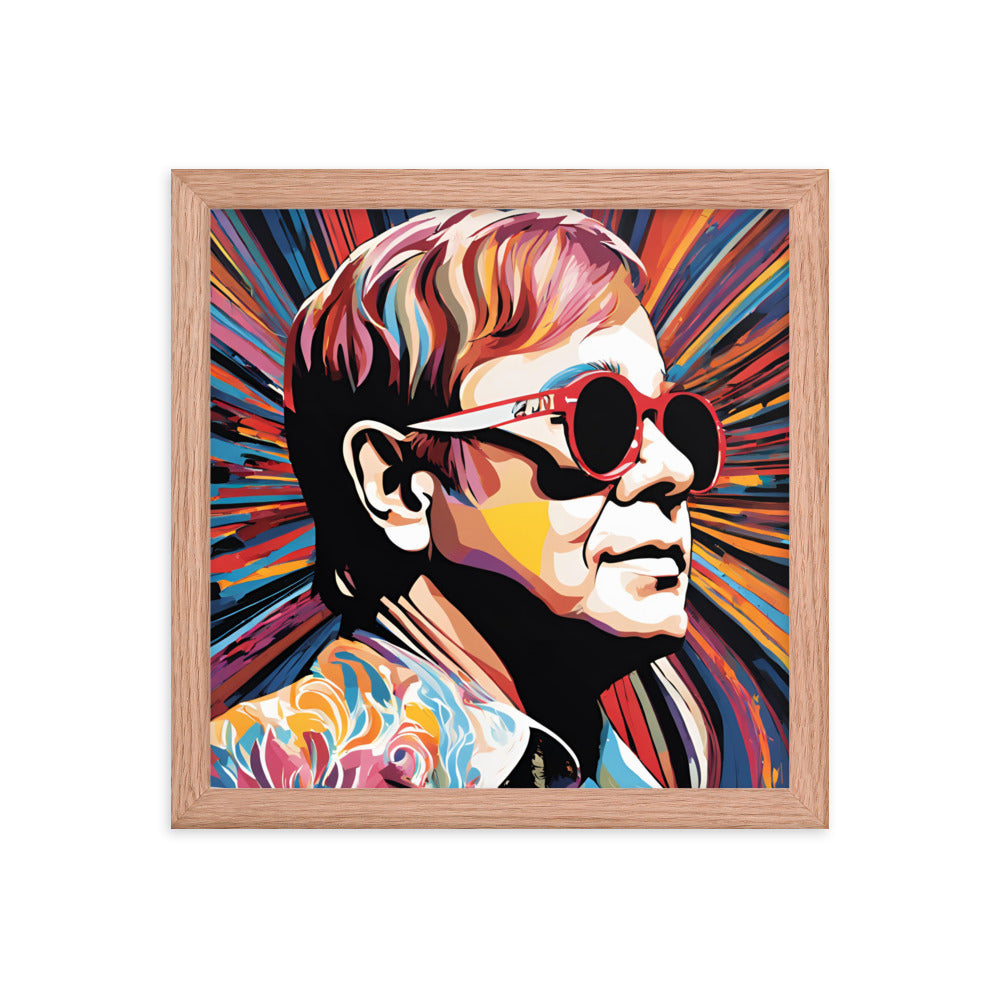 Elton John Portrait on Matte Paper Framed Poster - Concordia Style Boutique
