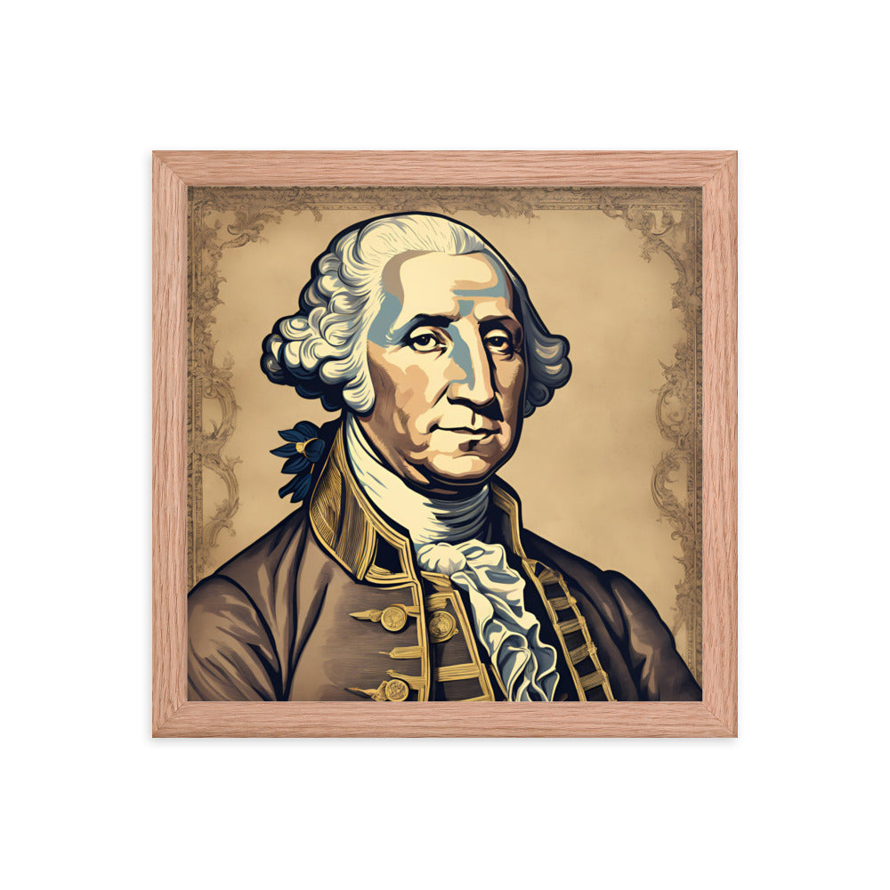 George Washington Portrait on Matte Paper Framed Poster - Concordia Style Boutique