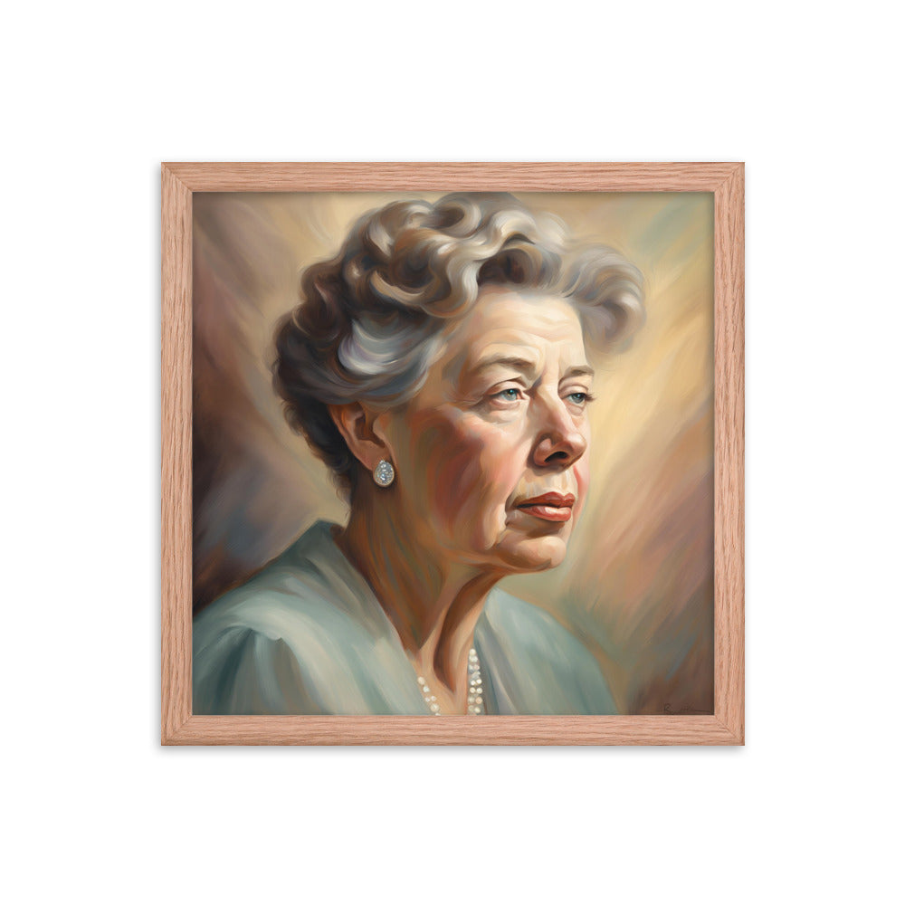 Eleanor Roosevelt Portrait on Matte Paper Framed Poster - Concordia Style Boutique