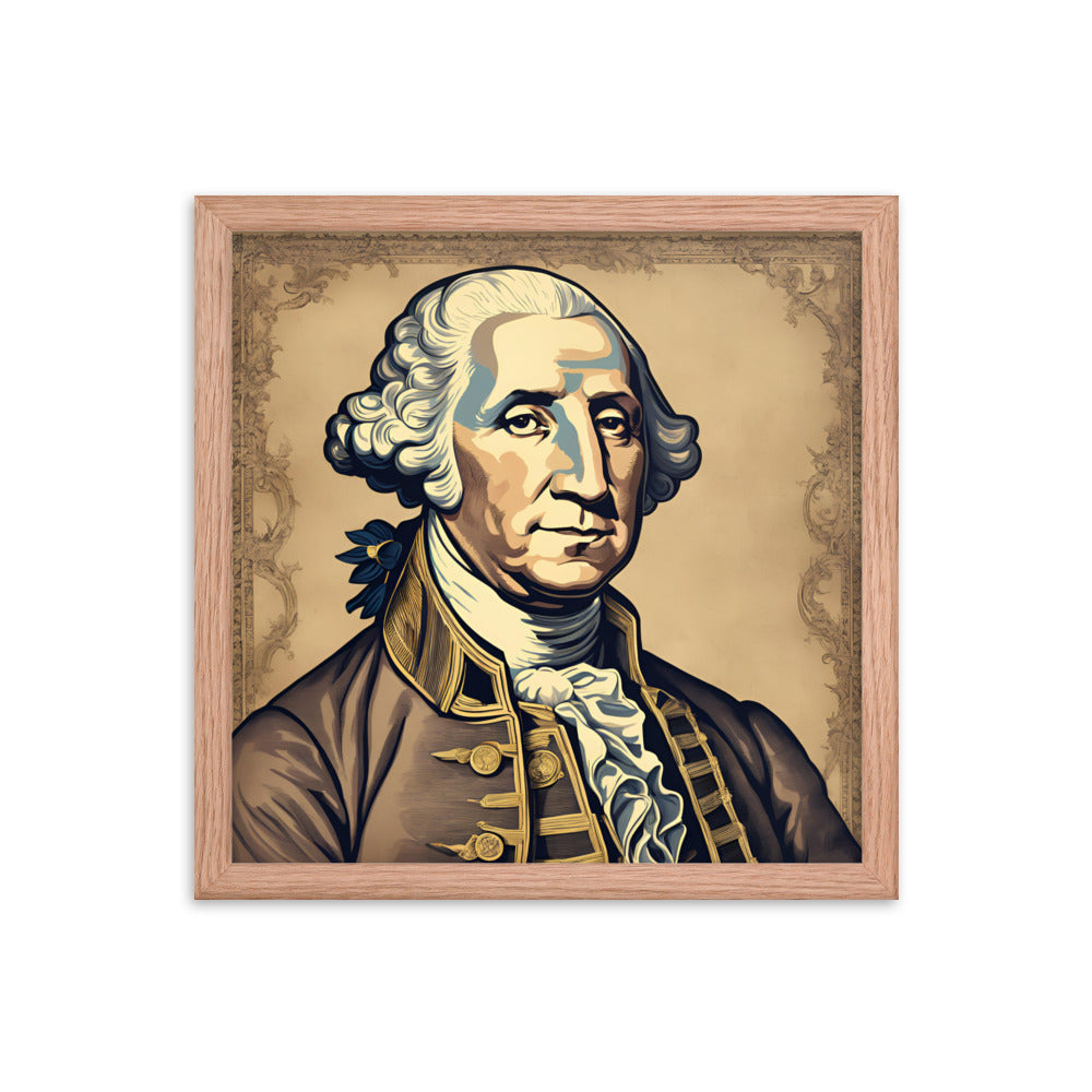 George Washington Portrait on Matte Paper Framed Poster - Concordia Style Boutique