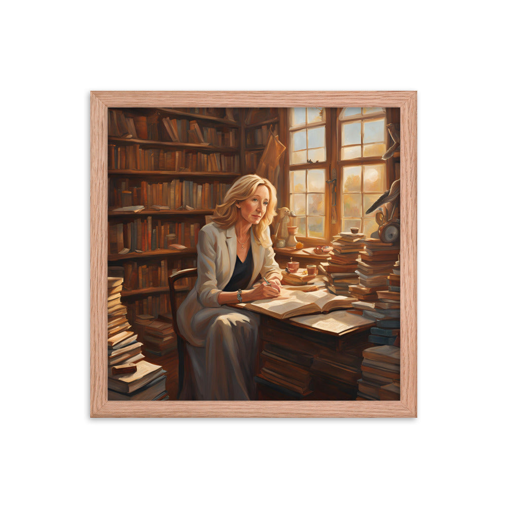 J. K. Rowling Portrait on Matte Paper Framed Poster - Concordia Style Boutique