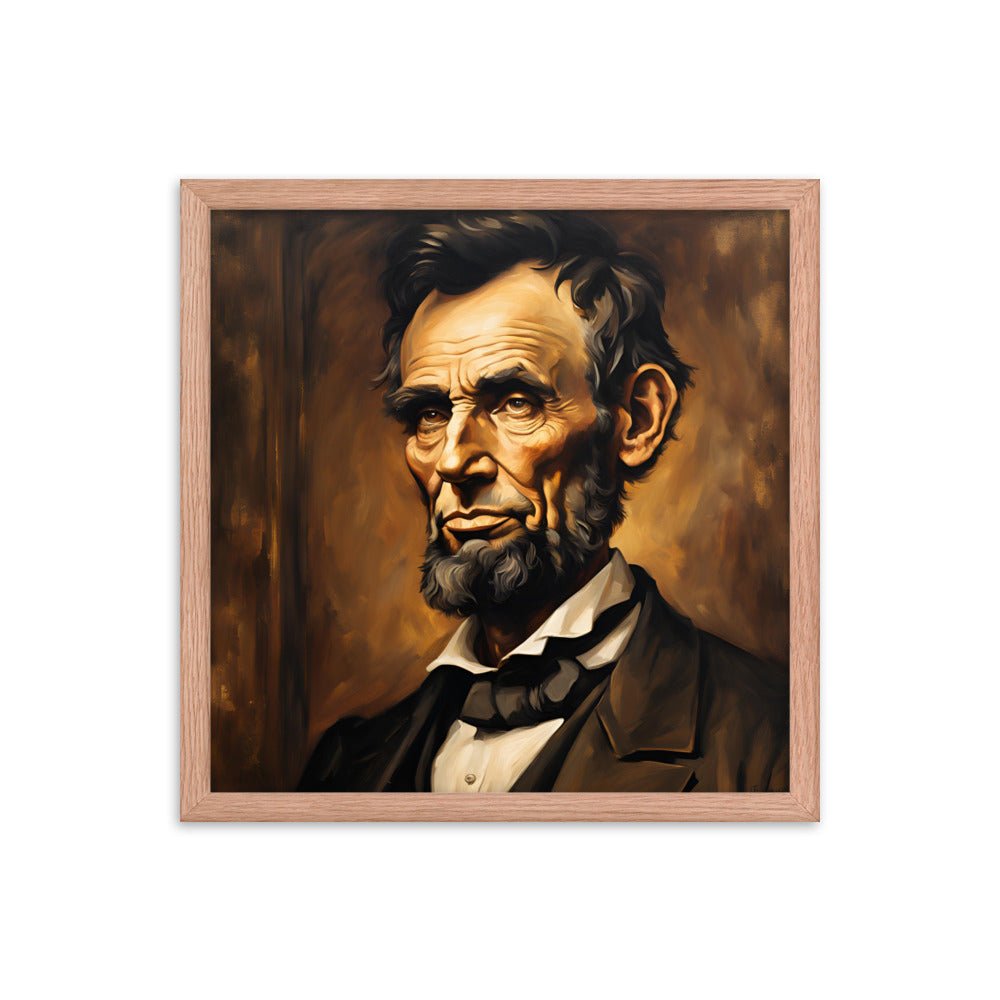 Abraham Lincoln Portrait on Matte Paper Framed Poster - Concordia Style Boutique