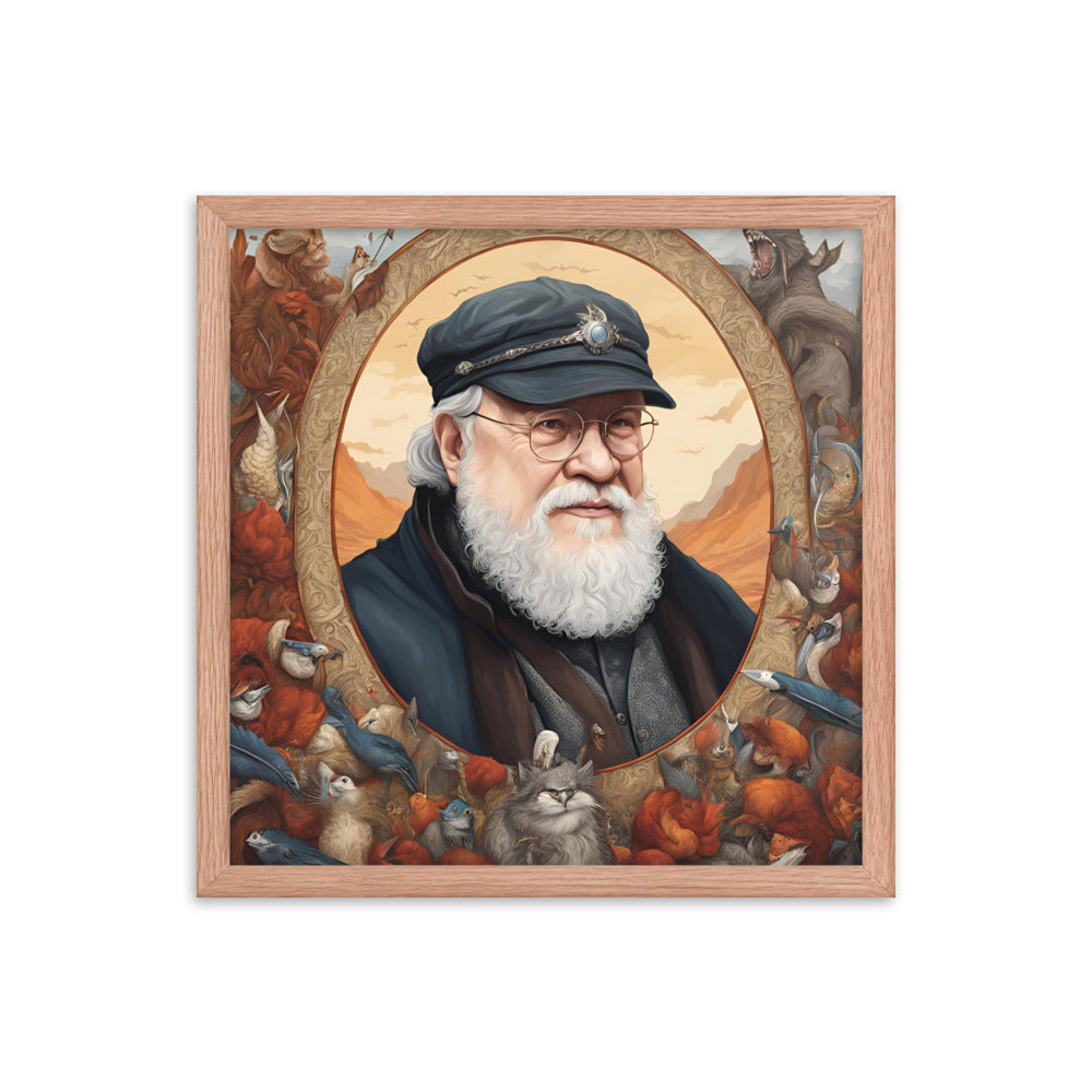 George R. R. Martin Portrait on Matte Paper Framed Poster - Concordia Style Boutique