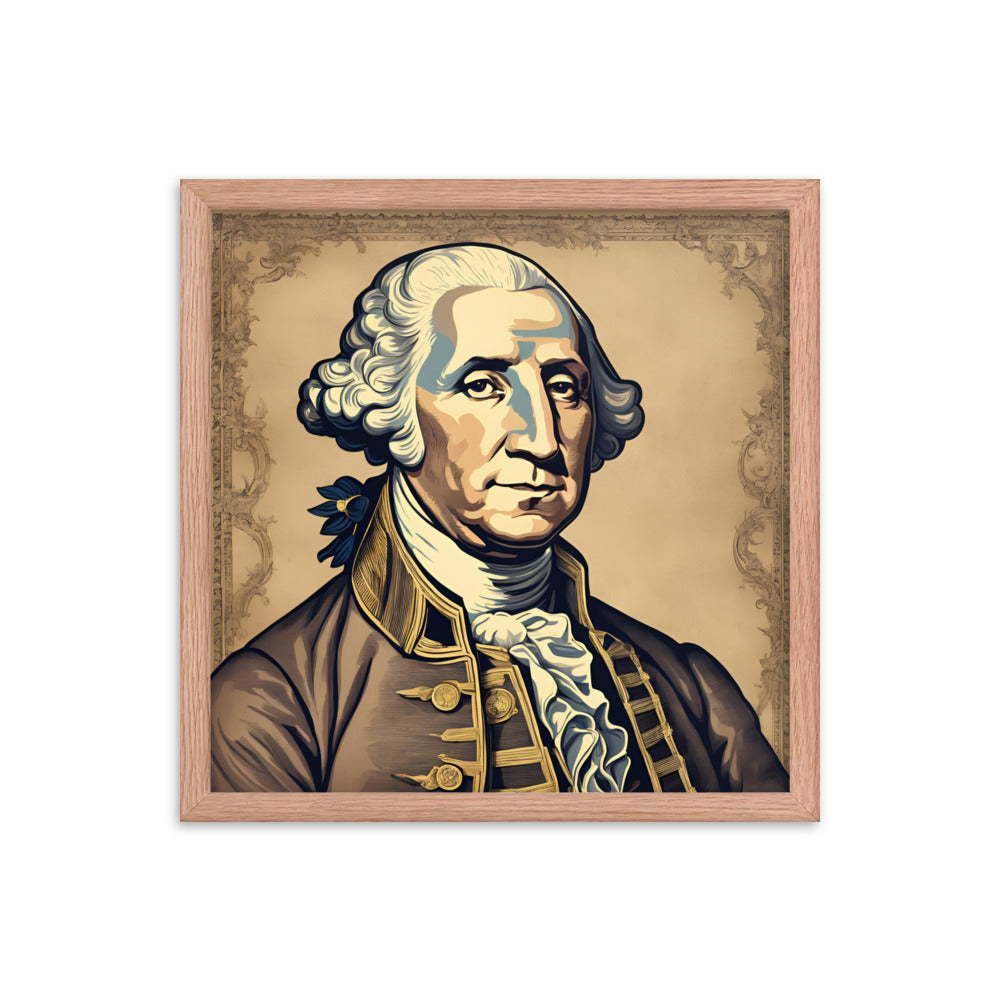 George Washington Portrait on Matte Paper Framed Poster - Concordia Style Boutique