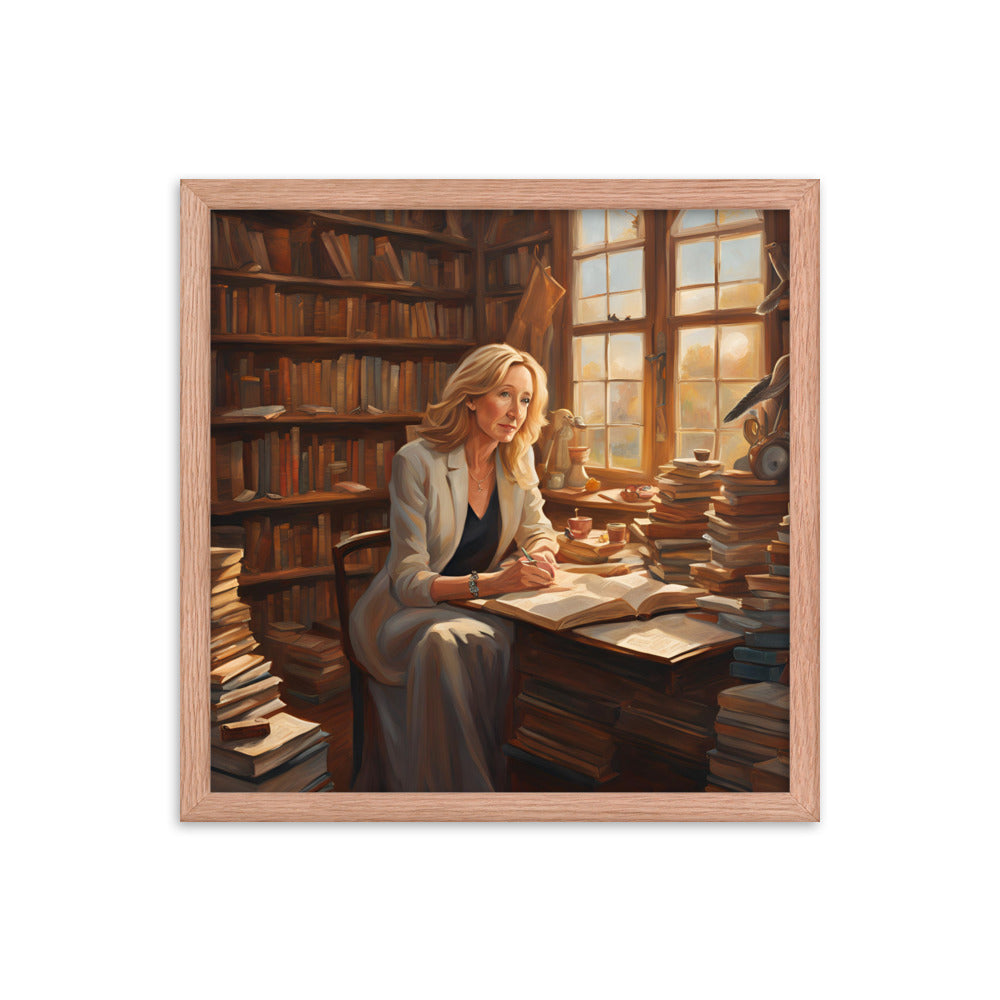 J. K. Rowling Portrait on Matte Paper Framed Poster - Concordia Style Boutique