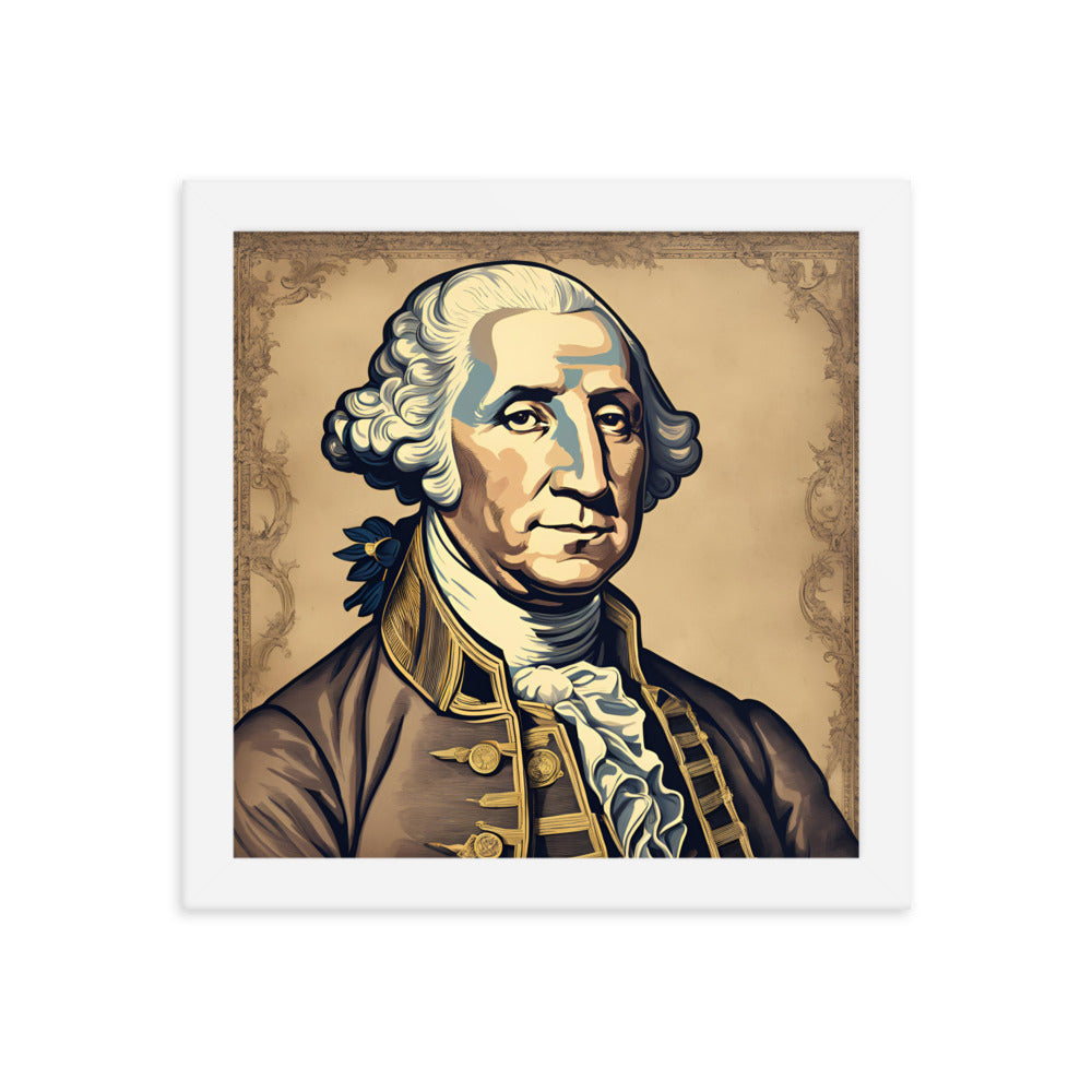 George Washington Portrait on Matte Paper Framed Poster - Concordia Style Boutique