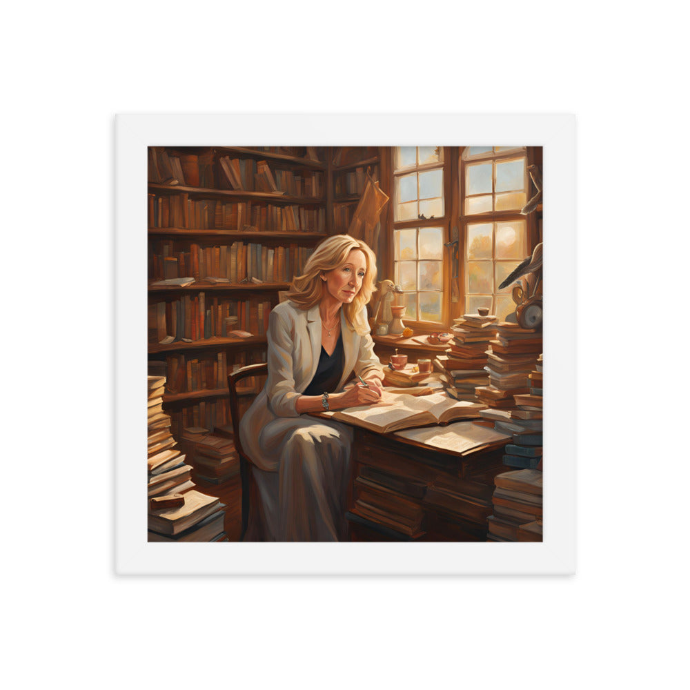 J. K. Rowling Portrait on Matte Paper Framed Poster - Concordia Style Boutique