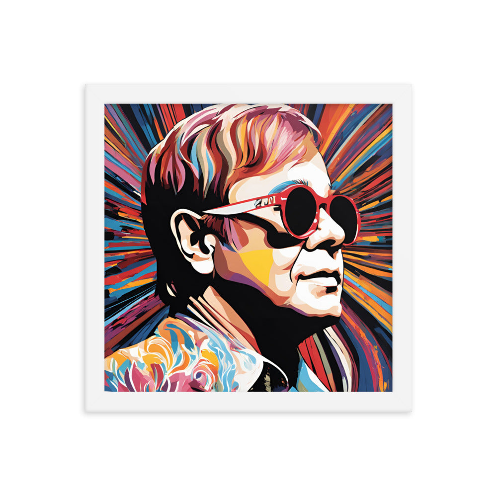 Elton John Portrait on Matte Paper Framed Poster - Concordia Style Boutique