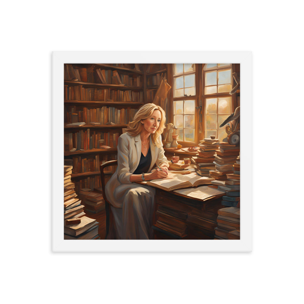 J. K. Rowling Portrait on Matte Paper Framed Poster - Concordia Style Boutique