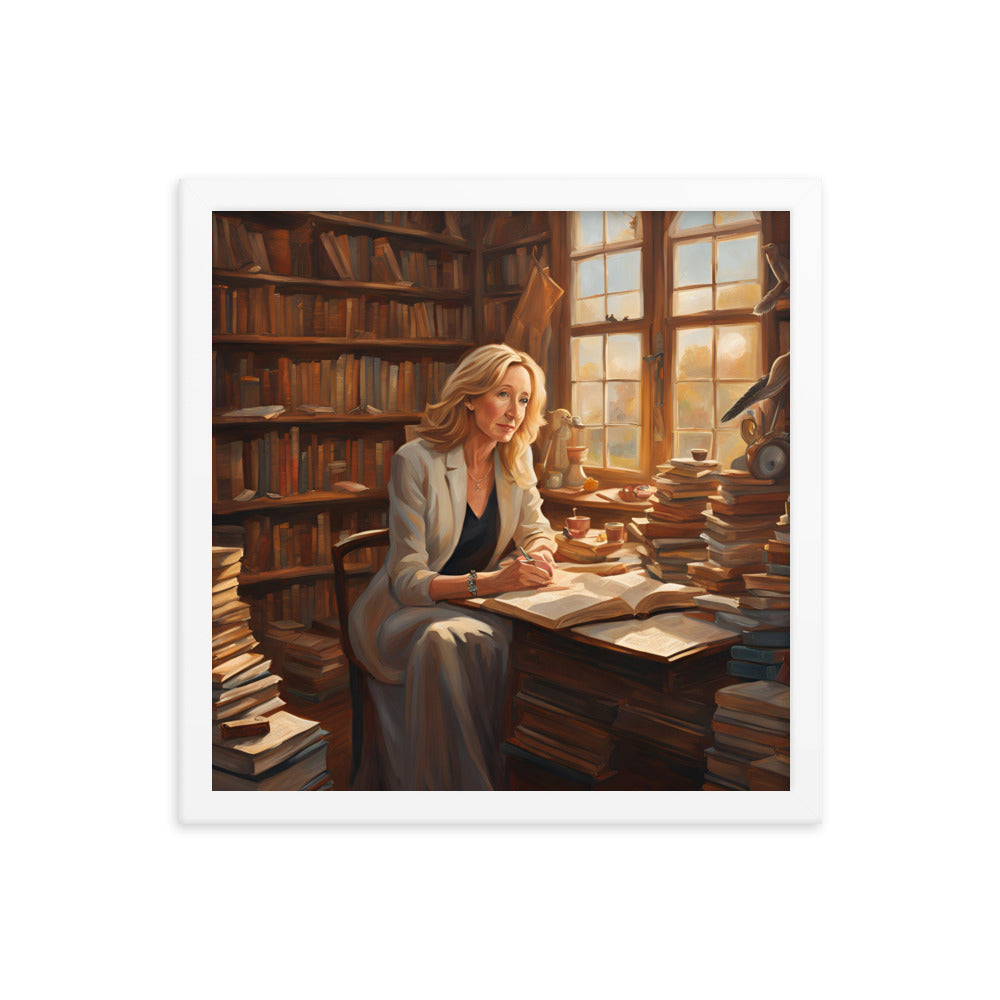 J. K. Rowling Portrait on Matte Paper Framed Poster - Concordia Style Boutique