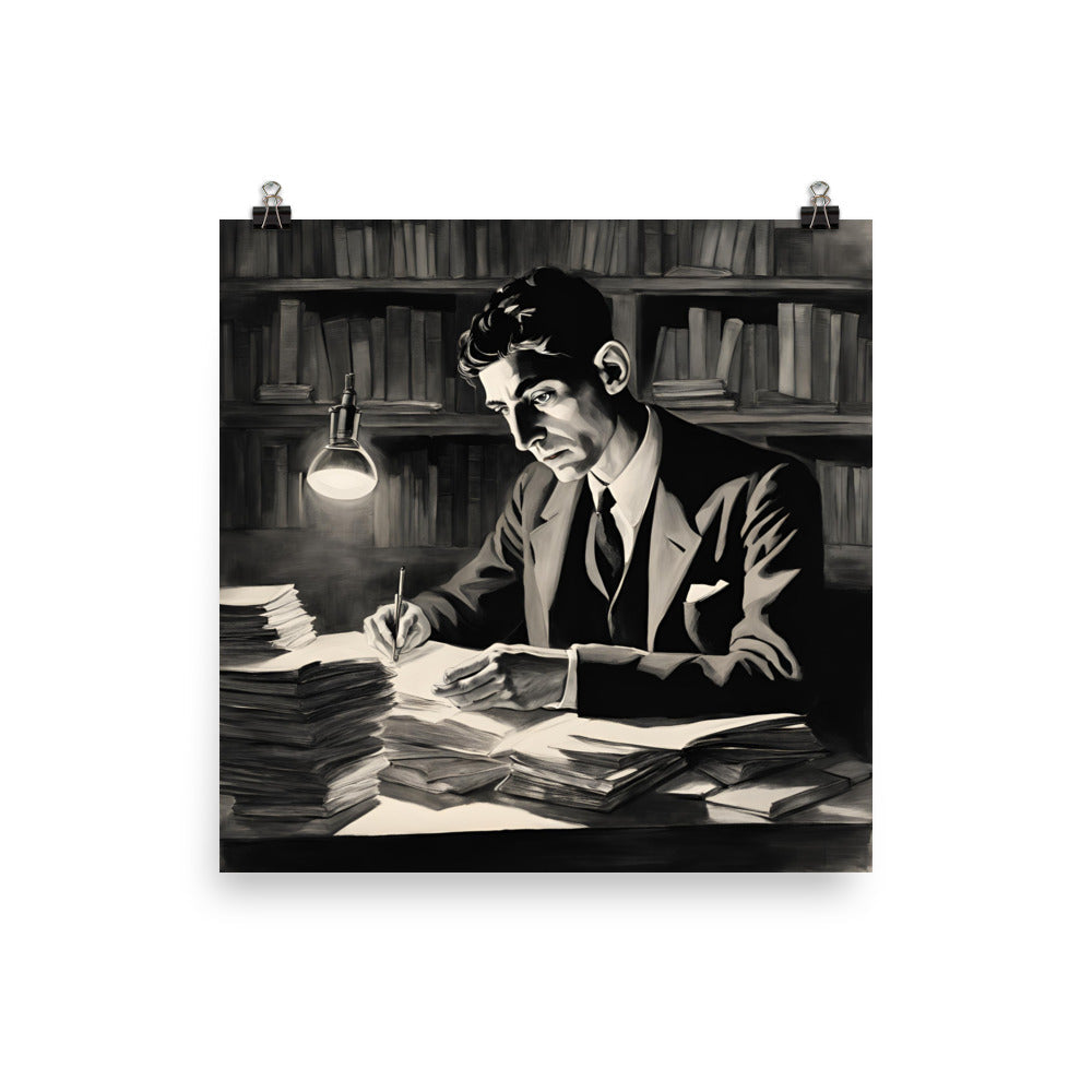 Franz Kafka Portrait on Matte Paper Poster - Concordia Style Boutique