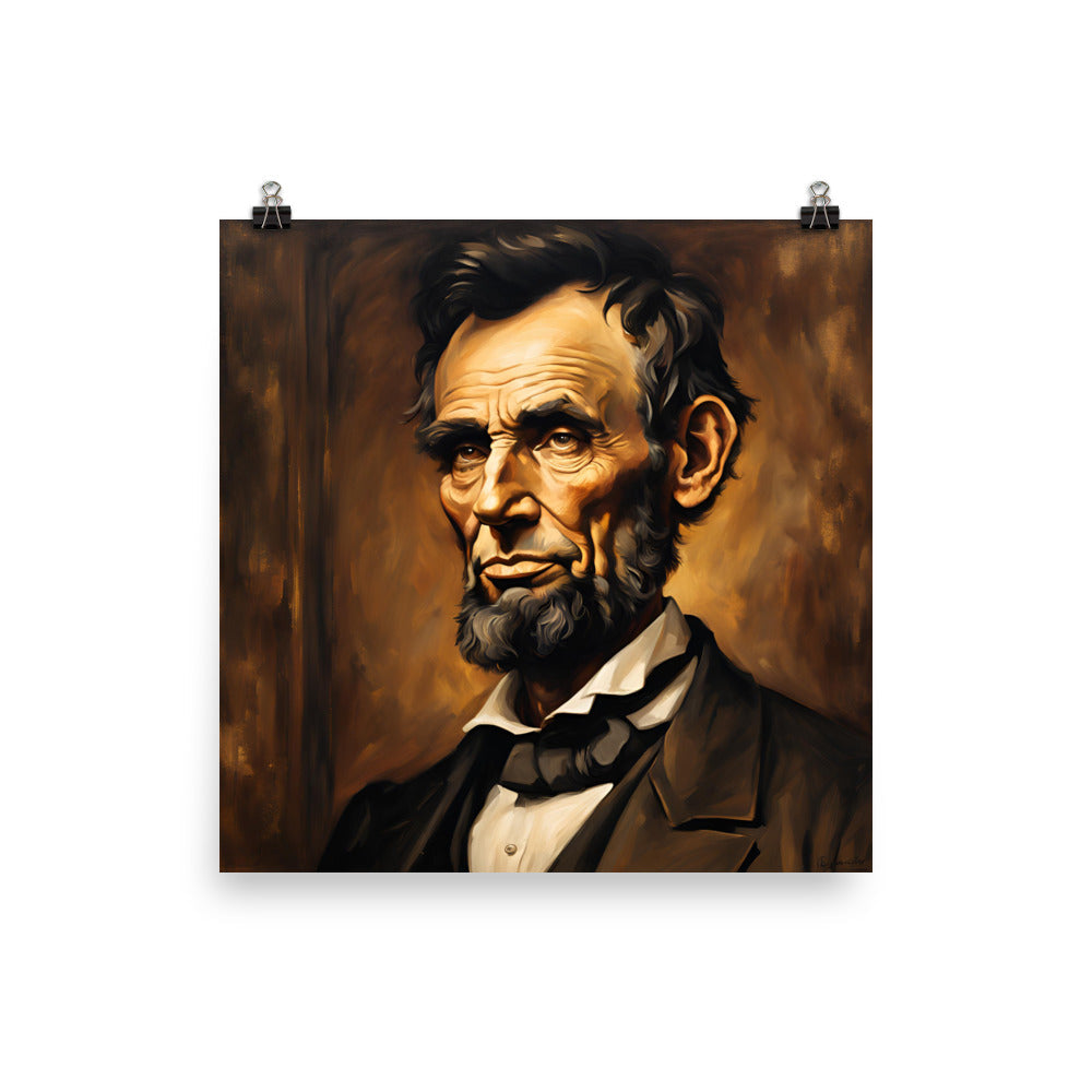 Abraham Lincoln Portrait on Matte Paper Poster - Concordia Style Boutique