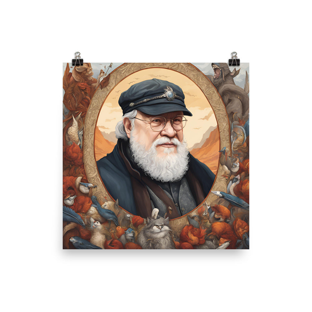 George R. R. Martin Portrait on Matte Paper Poster - Concordia Style Boutique