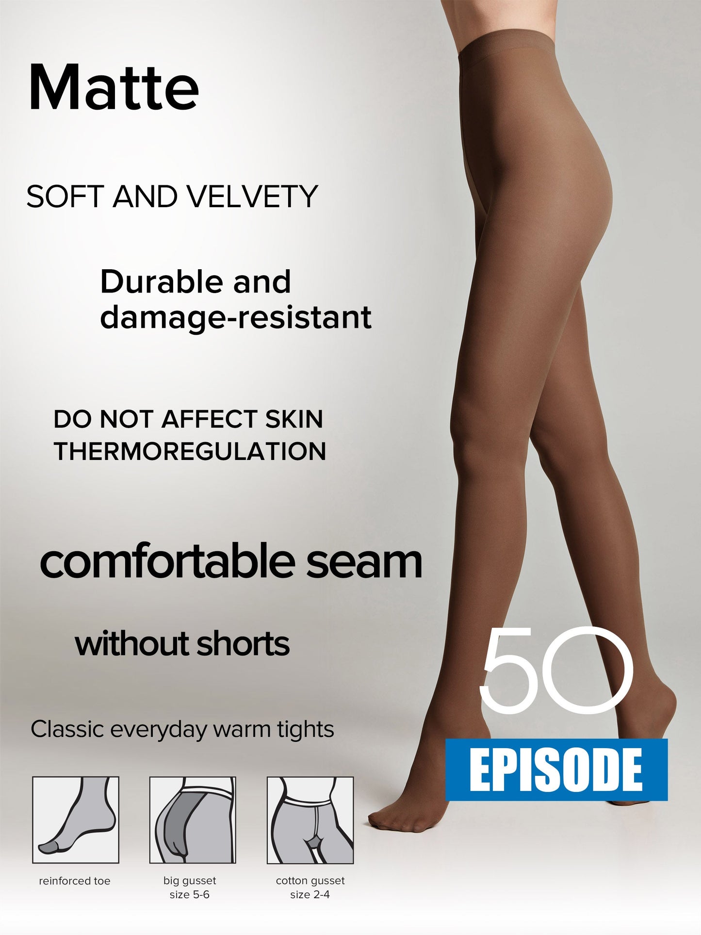 Tights Conte Episode 50 Den - Microfibra Matte Opaque - Concordia Style Boutique