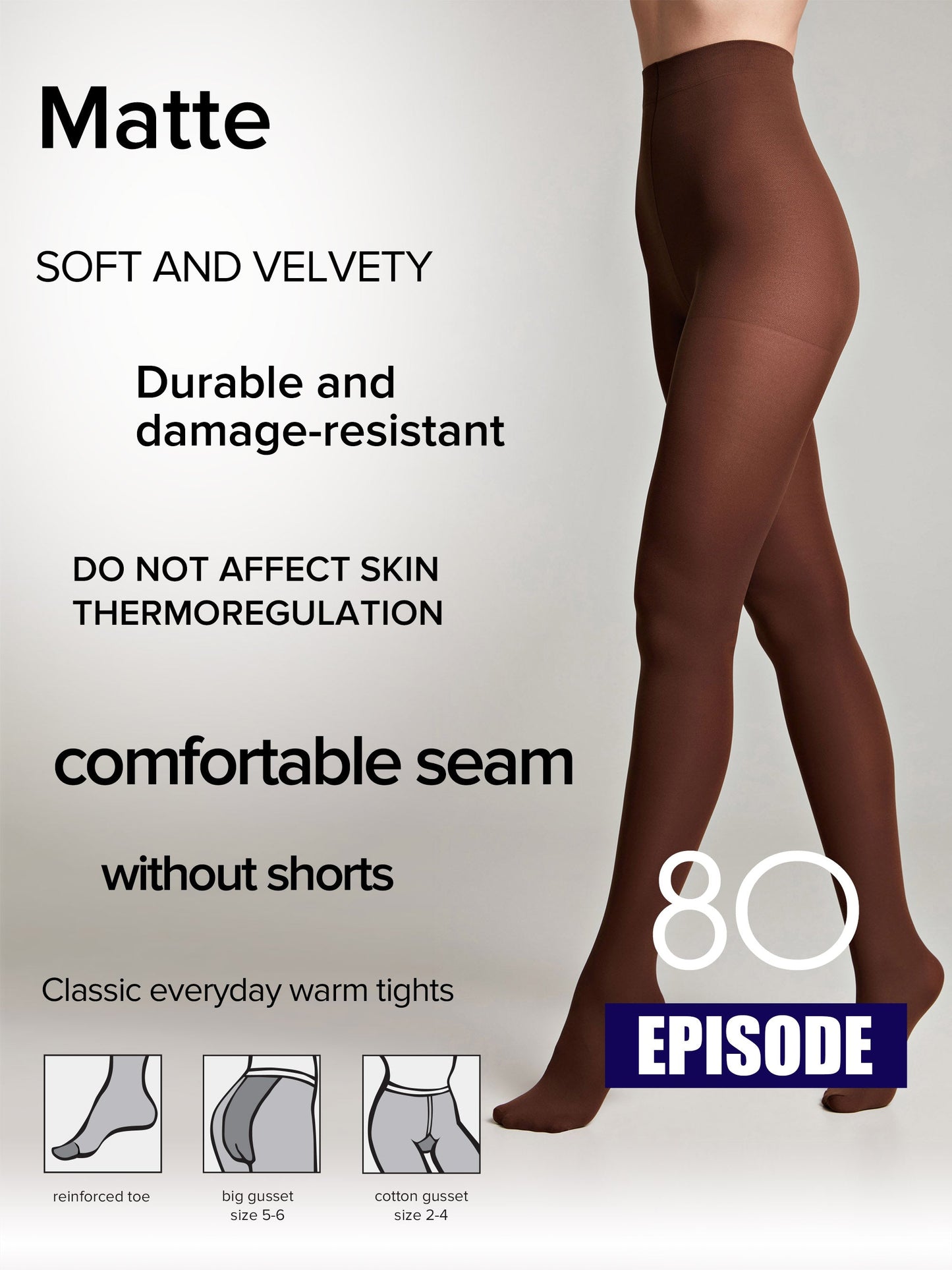 Tights Conte Episode 80 Den - Microfibra Matte Opaque - Concordia Style Boutique