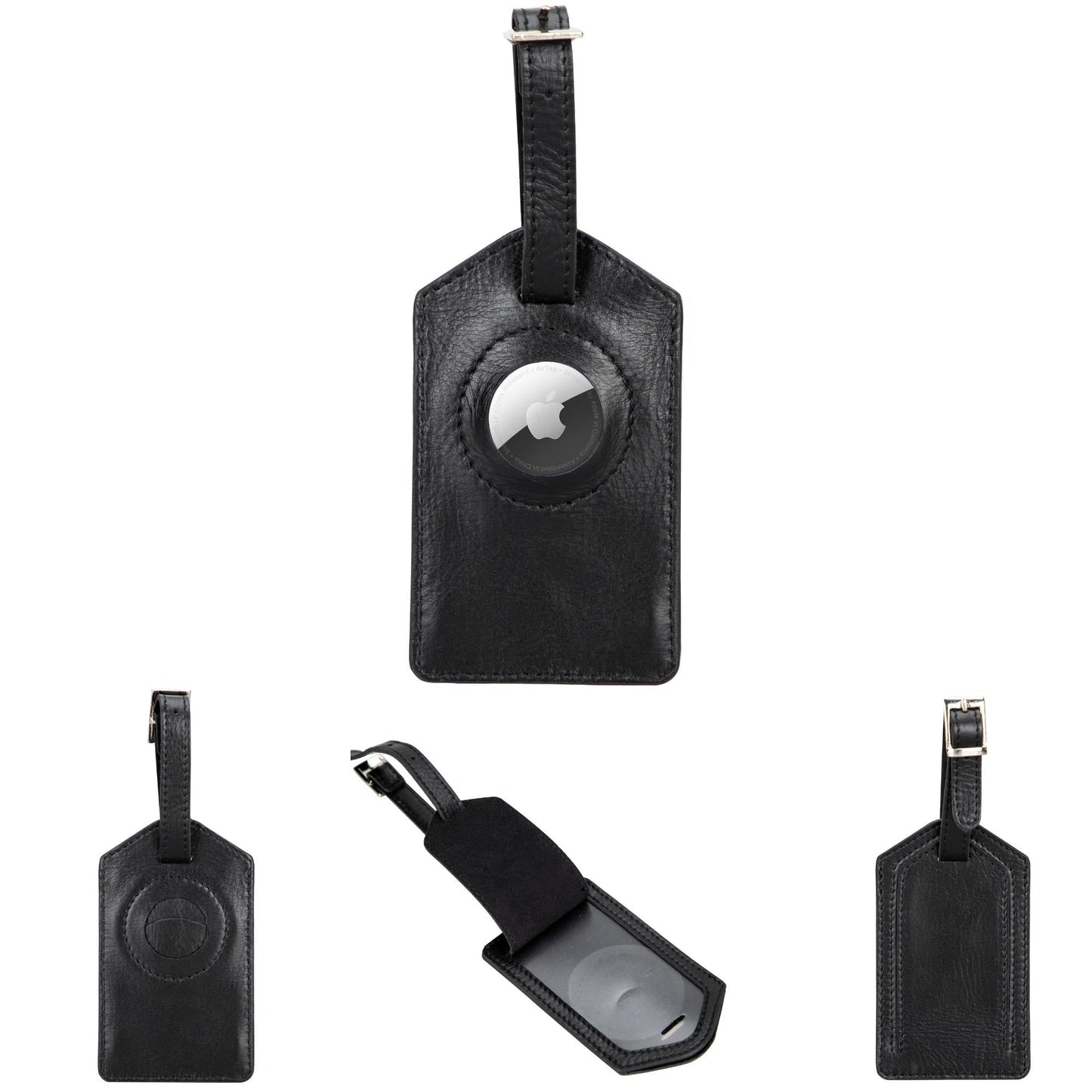 Estes Genuine Leather Luggage Tag with AirTag Slot - Concordia Style Boutique