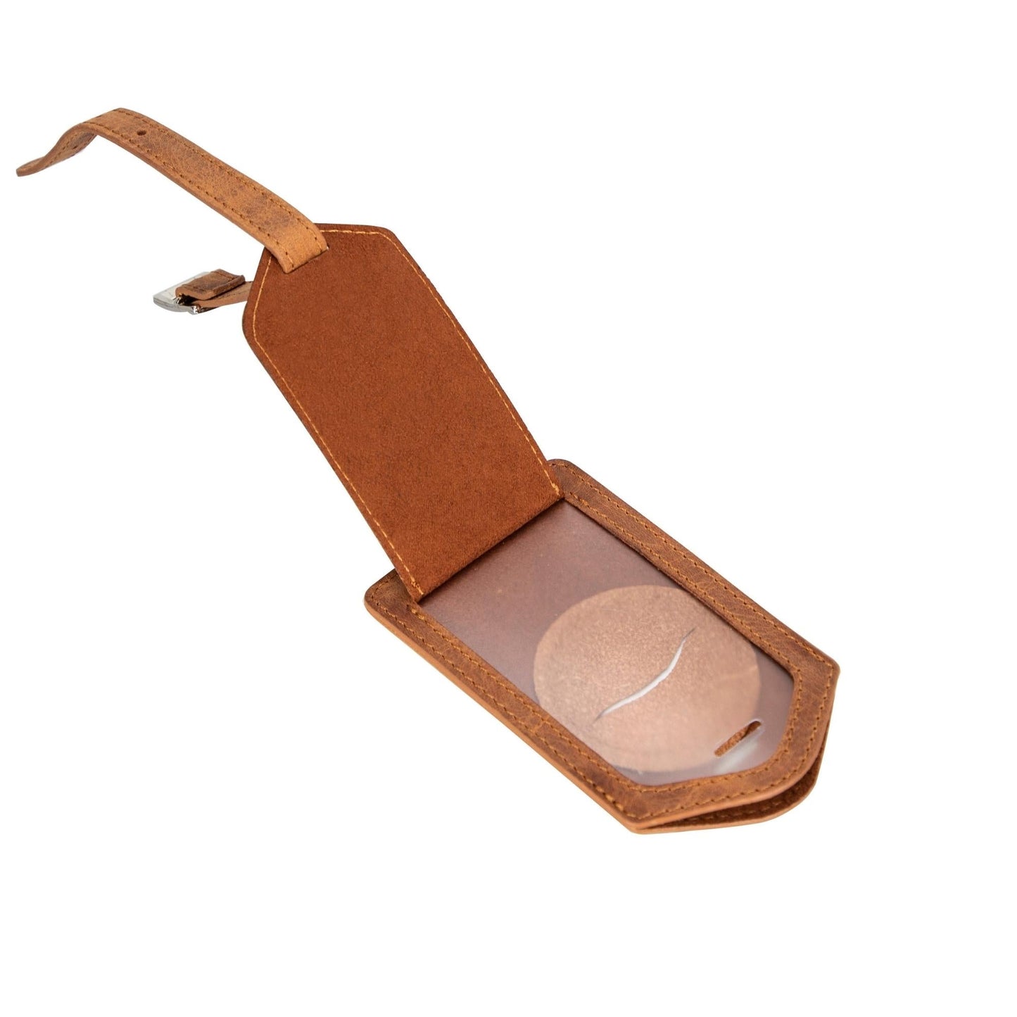Estes Genuine Leather Luggage Tag with AirTag Slot - Concordia Style Boutique