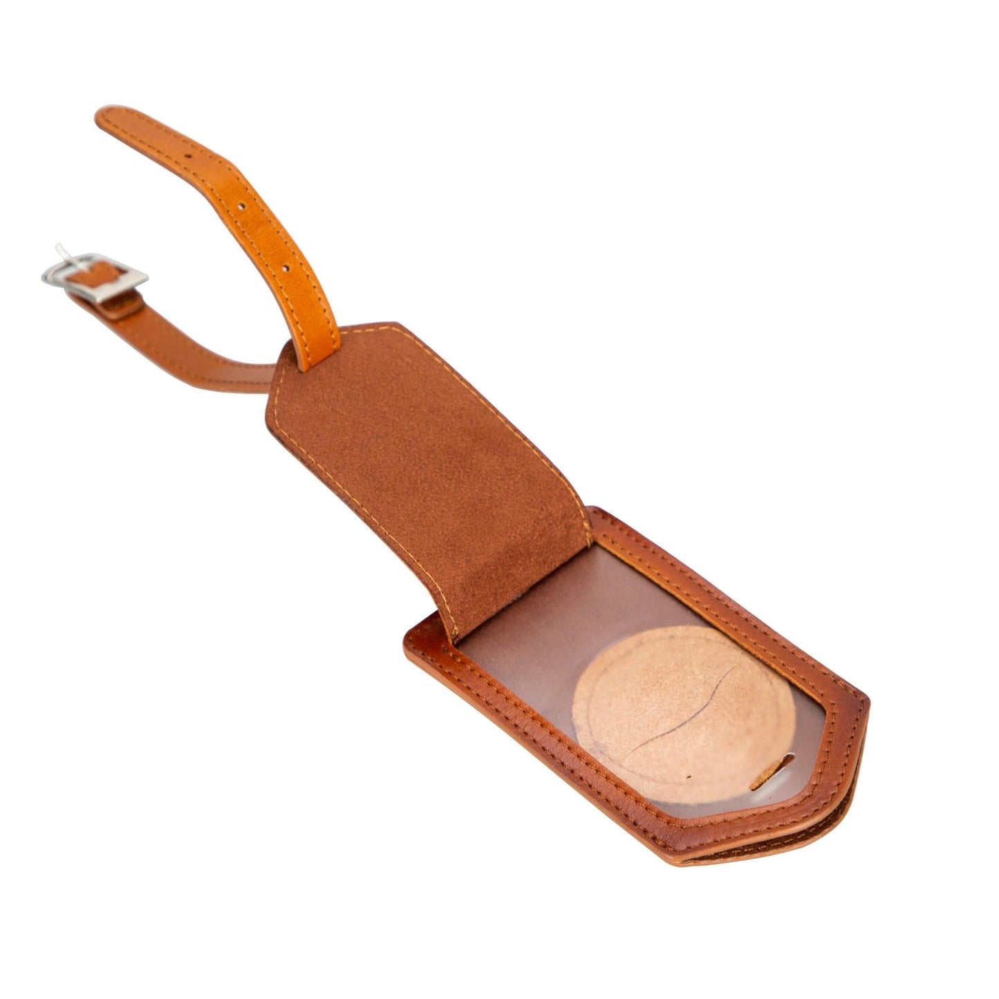 Estes Genuine Leather Luggage Tag with AirTag Slot - Concordia Style Boutique