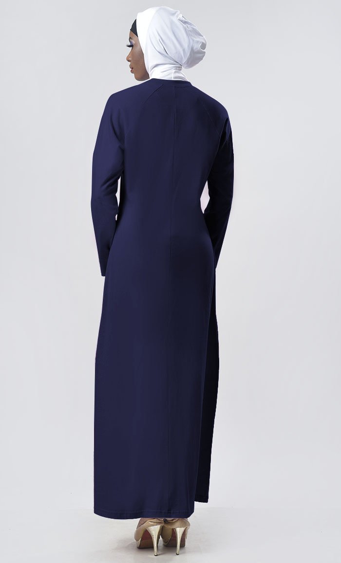 Everyday Blue Jersey Sportswear Abaya Dress