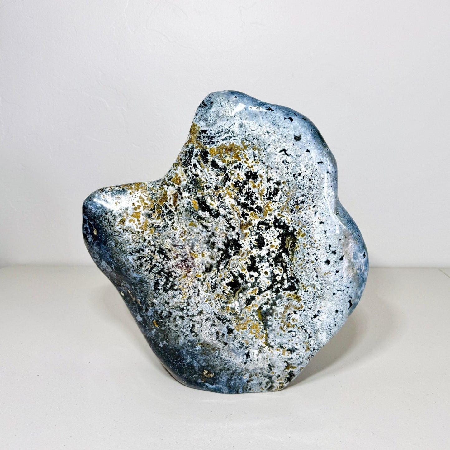 Extra Large Blue Ocean Jasper Freeform – Coral Shape