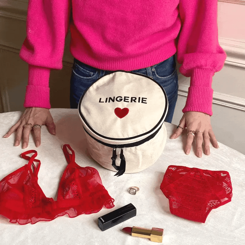 Round Lingerie Case, Cream - Concordia Style Boutique