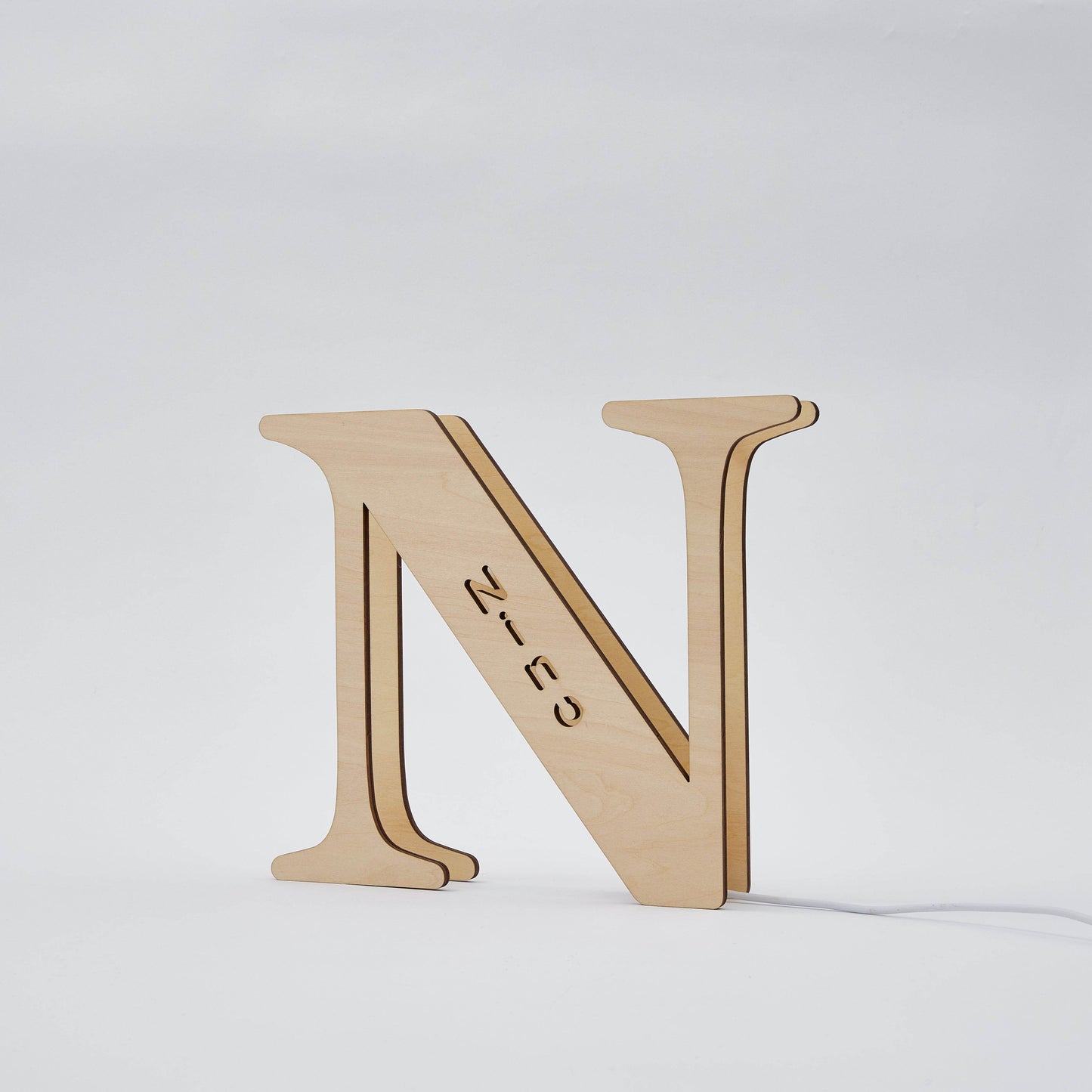 Personalised Wooden Letter Lamp Custom Name Alphabet Night Lights - 19 CM - Concordia Style Boutique