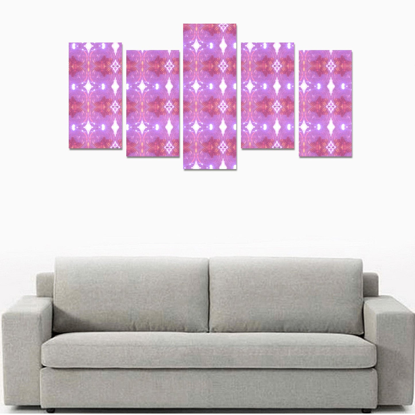 Canvas Wall Art Prints (No Frame) 5-Pieces - "Pink" - Premium Canvas Wall Art Prints from Concordia Style Boutique - Just $48.58! Shop now at Concordia Style Boutique