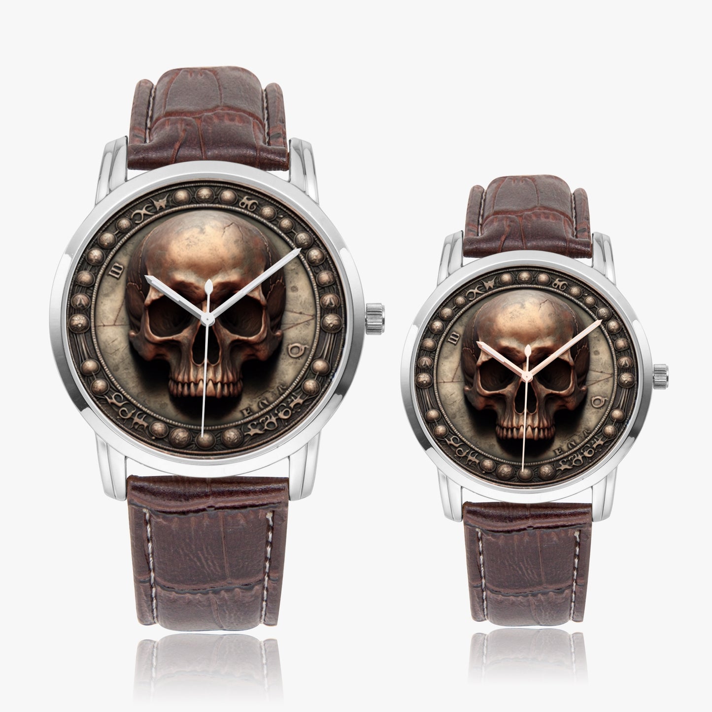 Wide Type Quartz Watch - "Memento Mori" - Unisex - Premium Leather Strap Watches from Concordia Style Boutique - Just $26.50! Shop now at Concordia Style Boutique