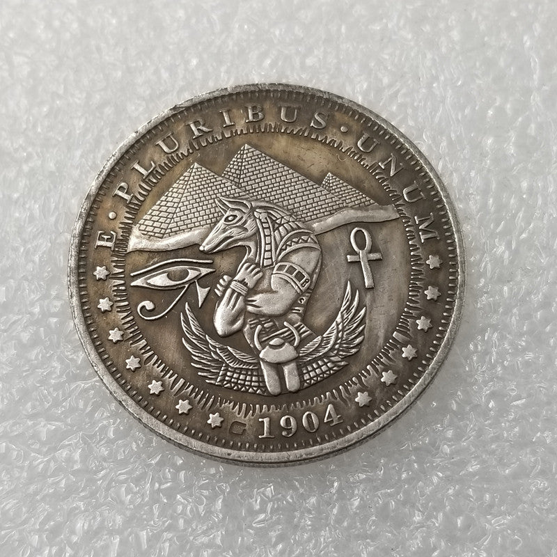 Commemorative Novelty Coin - American Eagle / Pyramid / Horus - Concordia Style Boutique