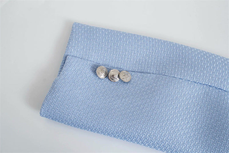 Women's Textured Double-breasted Blazer