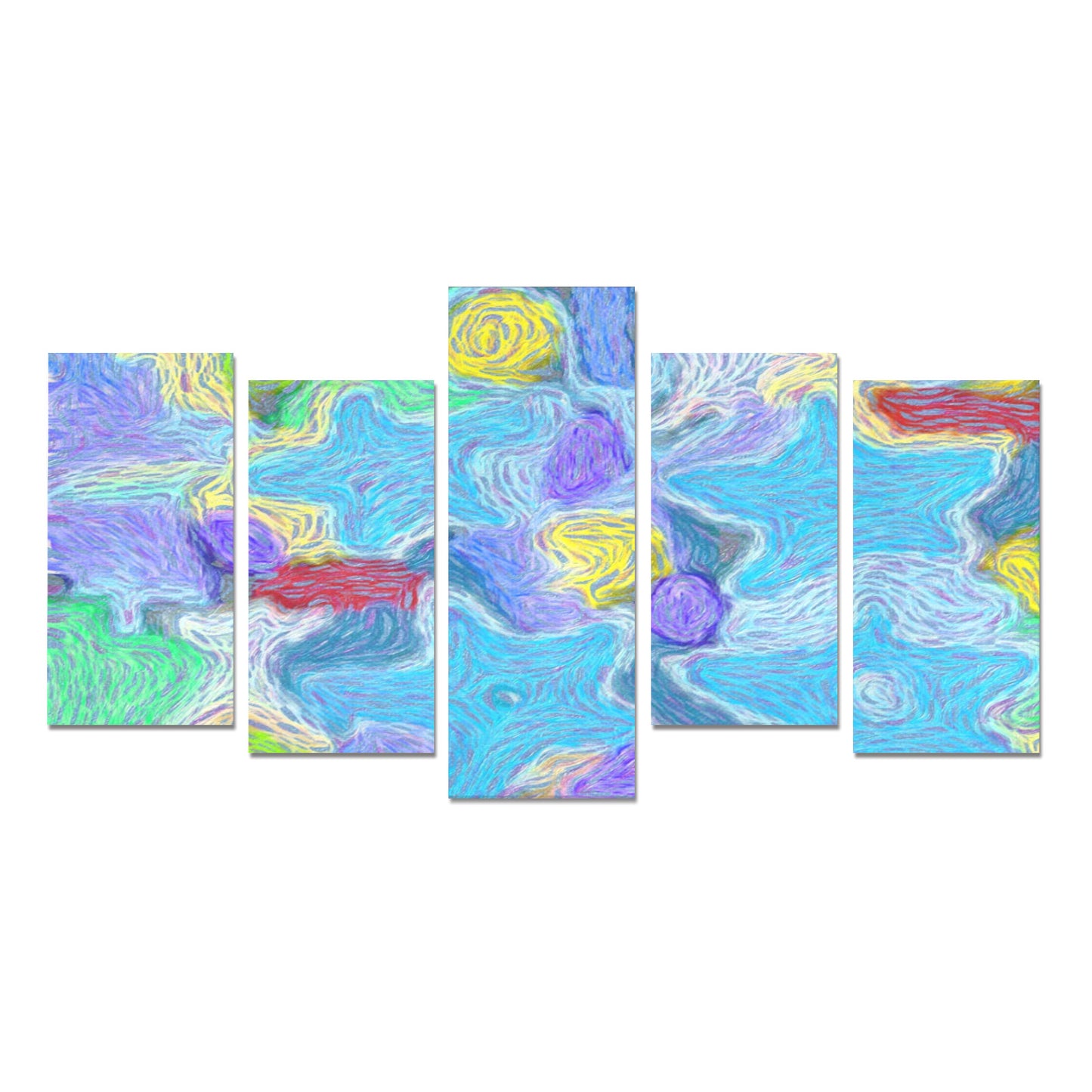 Canvas Wall Art Prints (No Frame) 5-Pieces - "Stars" - Premium Canvas Wall Art Prints from Concordia Style Boutique - Just $48.58! Shop now at Concordia Style Boutique
