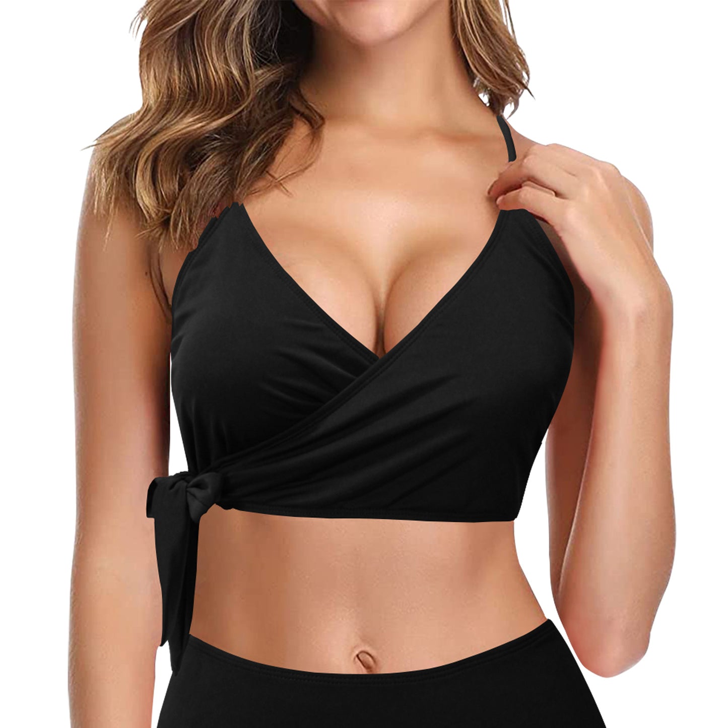 Knot Side Bikini Top - "Black" - Premium Bikini Top from Concordia Style Boutique - Just $24.54! Shop now at Concordia Style Boutique