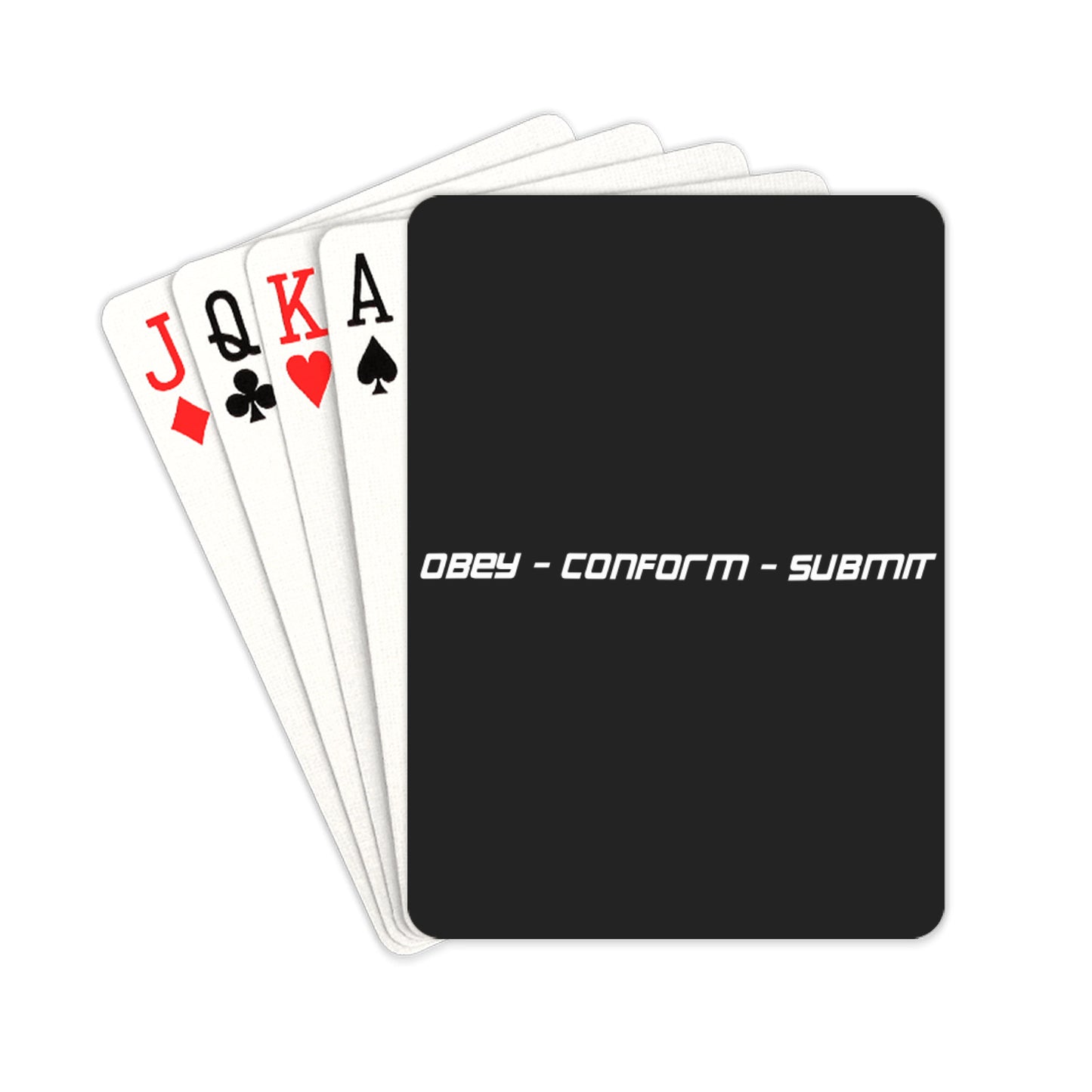 "Obey" "Conform" "Submit" - Playing Cards - 2.5"x3.5" - Premium Playing Card 2.5"x3.5" from Concordia Style Boutique - Just $35.89! Shop now at Concordia Style Boutique
