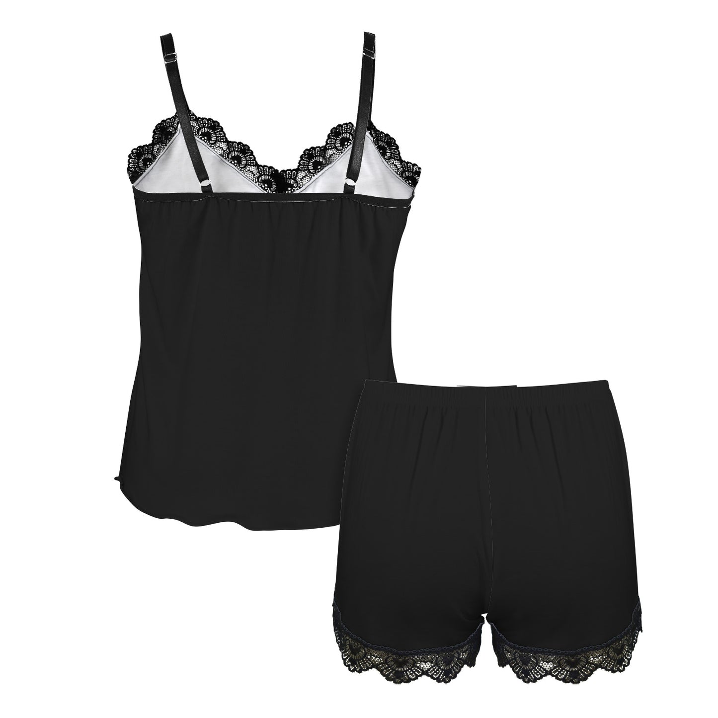 Women's Lace Camisole Pajama Set - "Black" - Premium Camisole from Concordia Style Boutique - Just $28.68! Shop now at Concordia Style Boutique