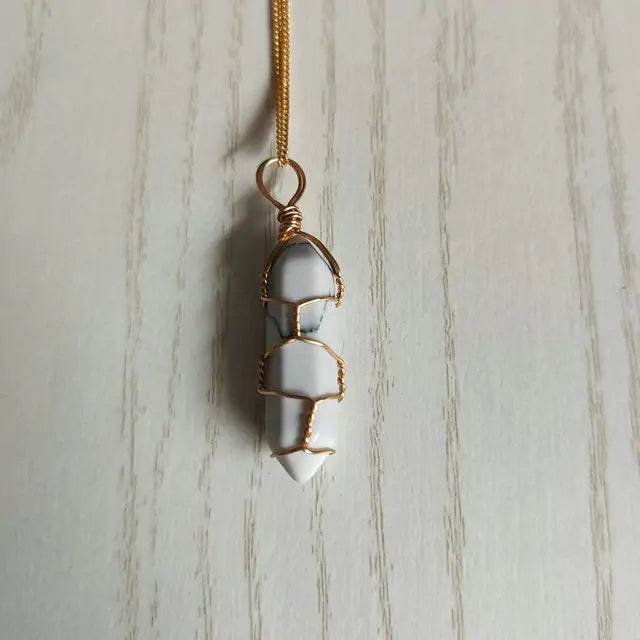 Natural Stone Pendant Necklace - Concordia Style Boutique