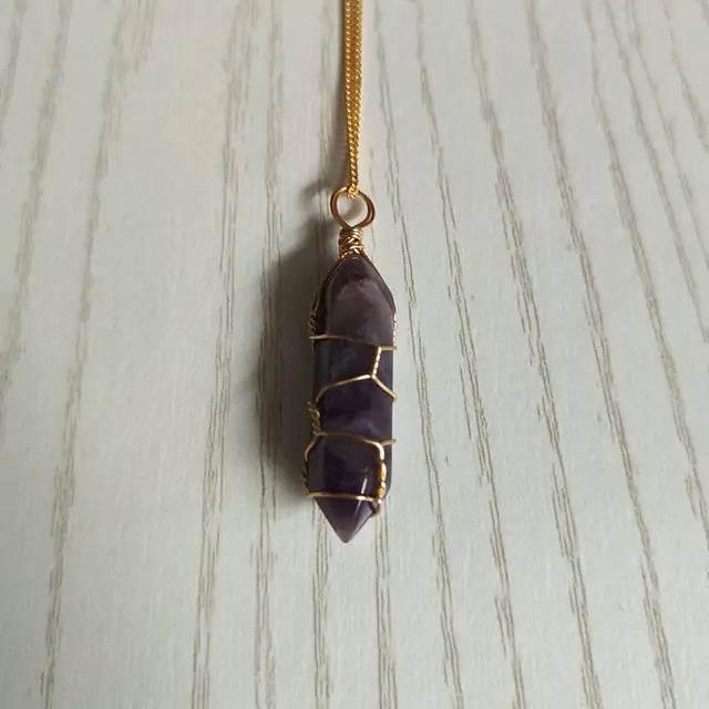 Natural Stone Pendant Necklace - Concordia Style Boutique