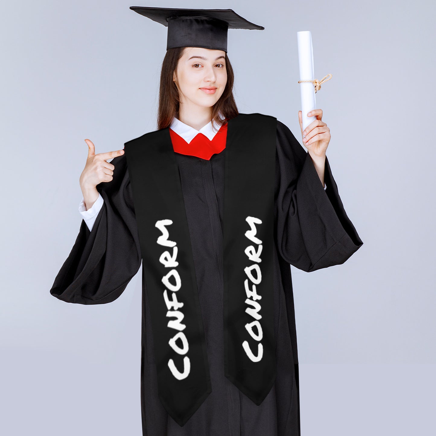 "Conform" - Graduation Stole - Premium Graduation Stoles from Concordia Style Boutique - Just $31.84! Shop now at Concordia Style Boutique
