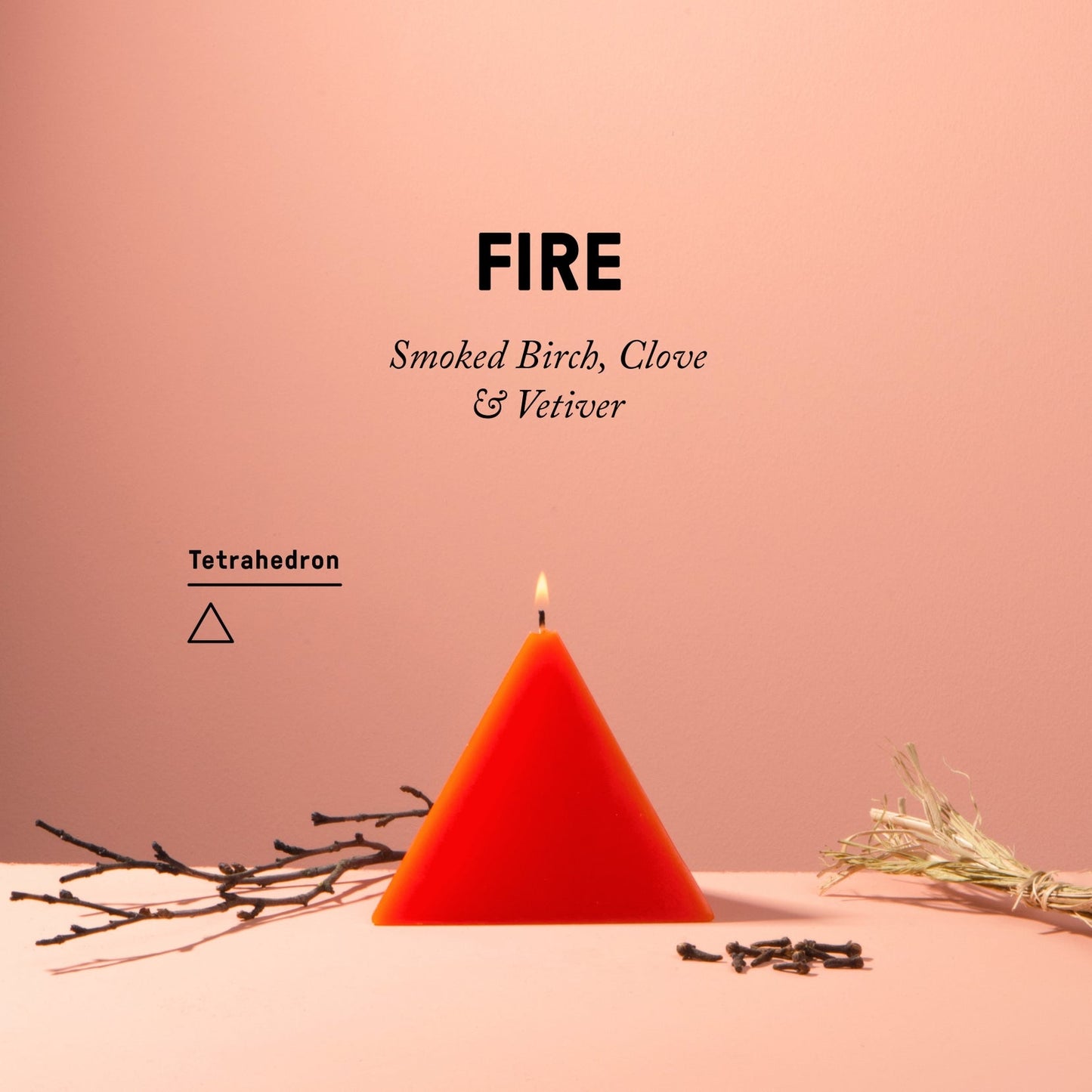 Fire Elements Soy & Beeswax Candle - Clove, Fir, and Vetiver Scented