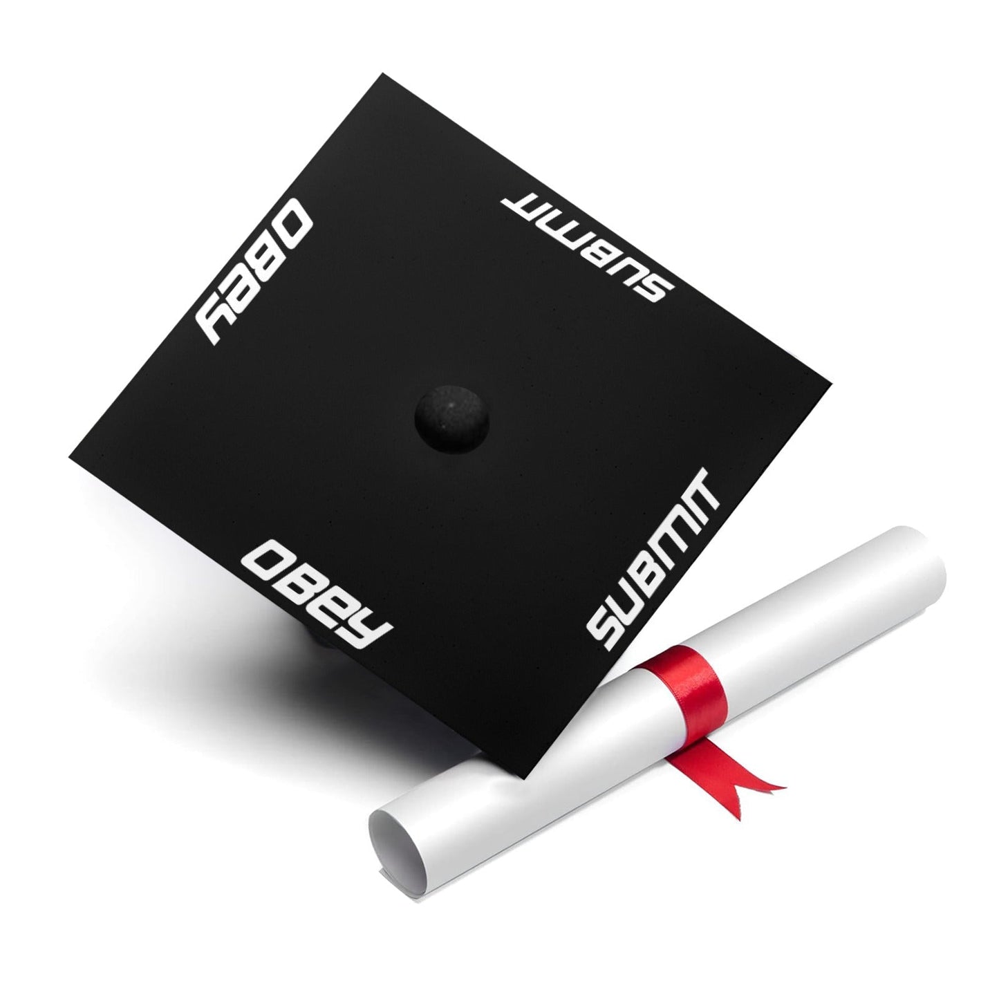 "Obey" - Graduation Cap Topper - Premium Graduation Cap Topper from Concordia Style Boutique - Just $36.98! Shop now at Concordia Style Boutique