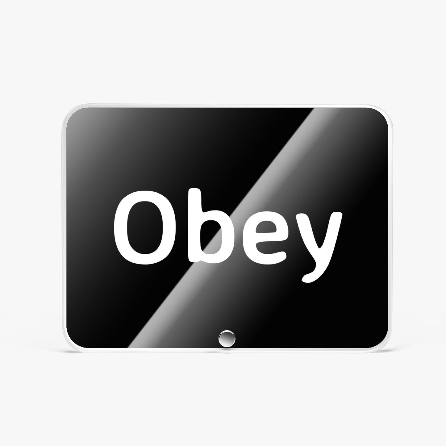Acrylic Plaque with Stand - "Obey" - Premium Acrylic Plaque from Concordia Style Boutique - Just $12.75! Shop now at Concordia Style Boutique